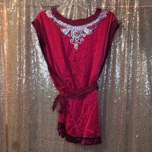 Bebe pink silk mini party dress